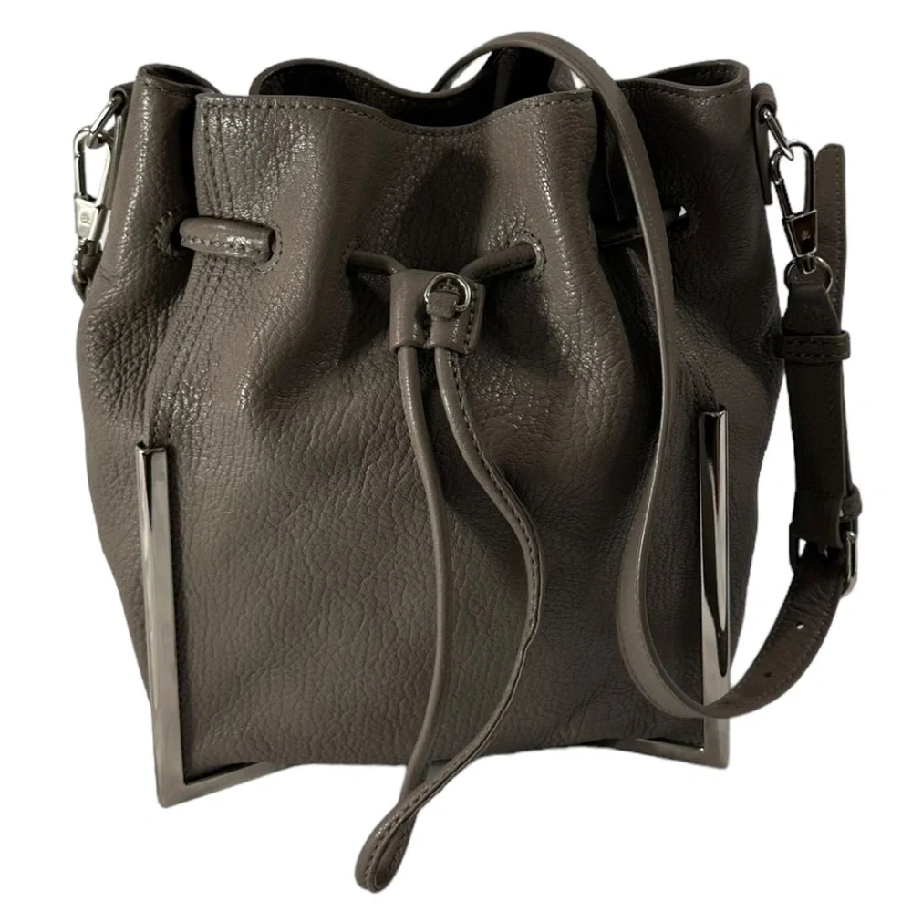 Genuine 3.1 PHILLIP LIM Scout small drawstring crossbody bag grey - Picture 1 of 11